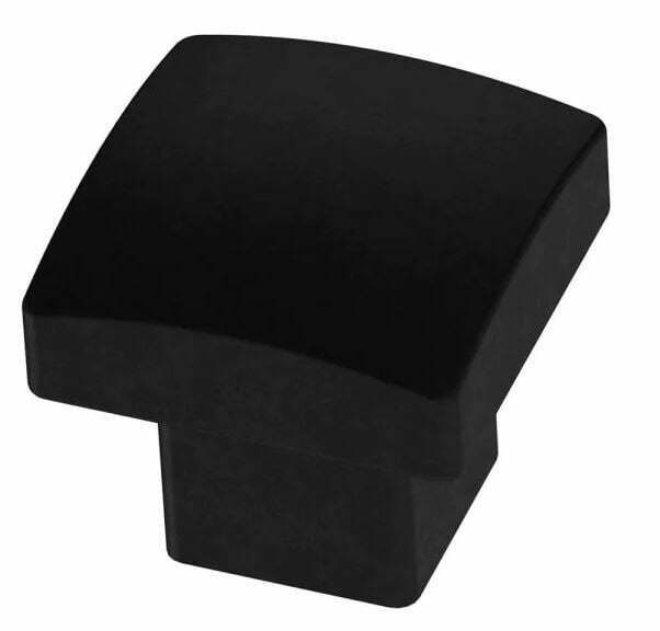 black cabinet knobs: Simply Geometric Matte Black Square Cabinet Knob