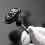 black cabinet knobs.