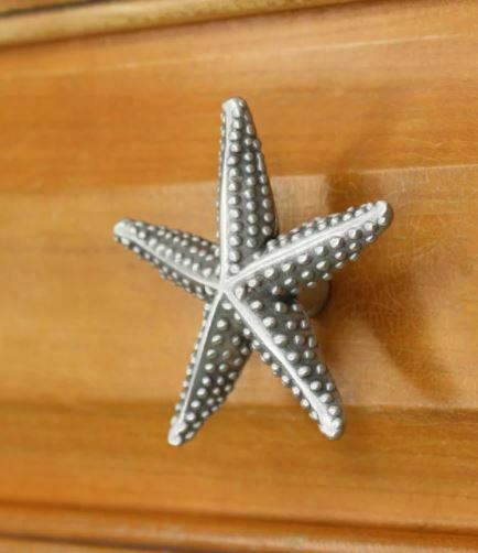 coastal cabinet knobs: 2" Starfish Small Knob