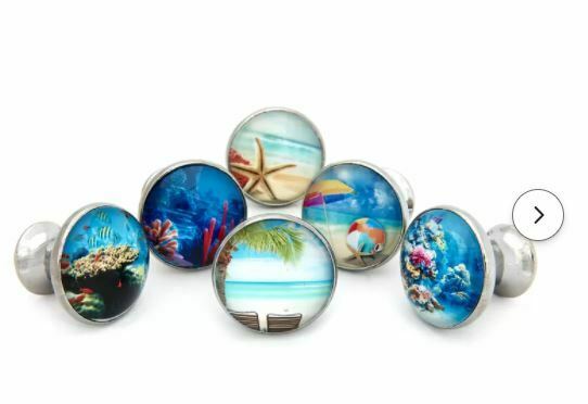 coastal cabinet knobs: Tropical 1 1/2" Diameter Round Knob 