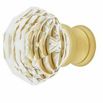 crystal cabinet knobs: Diamond Cut Crystal Cabinet Knob With Brass Base