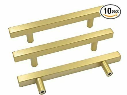 how to choose knobs and pulls for kitchen cabinets: Brushed Brass Cabinet Pulls Gold Cabinet Hardware Handle Pull