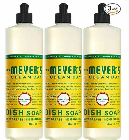how to clean cabinet handles: Mrs. Meyer's Clean Day Dishwashing Liquid Dish Soap