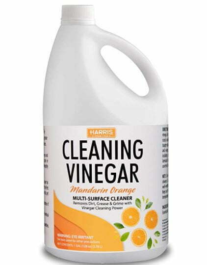 How to clean and maintain black kitchen handles: Harris Cleaning Vinegar, Mandarin