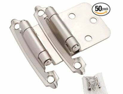 how to install cabinet hinges: Brushed Nickel Self Closing Cabinet Hinges for Kitchen Cabinets