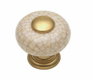 porcelain cabinet knobs: Hickory Hardware Tranquility Brown Crackle Porcelain Knob