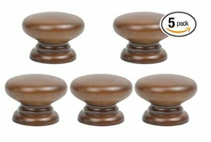 wooden cabinet knobs: Round Wood Drawer Knobs Walnut Finished